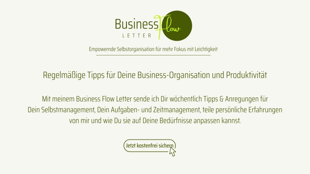 Bild zur Anmeldung für den Business Flow Letter (Newsletter)